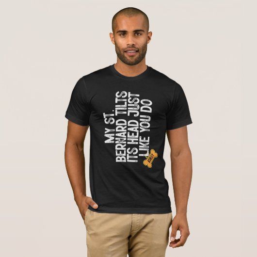 Sint Bernard Tlits hoofd zoals jij T-shirt (Voorkant volledig)