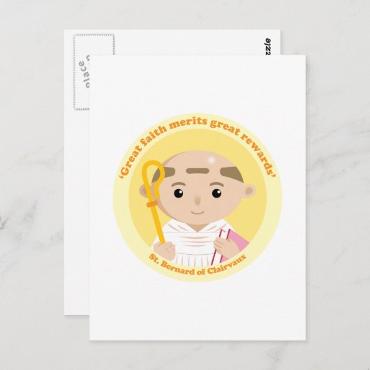 Sint-Bernard van Clairvaux Briefkaart (Voorkant / Achterkant)