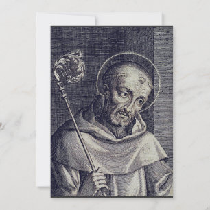 Sint-Bernard van Clairvaux Doctor Mellifluus Kunst Bedankkaart