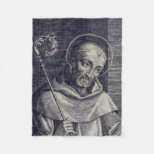 Sint-Bernard van Clairvaux Doctor Mellifluus Kunst Fleece Deken