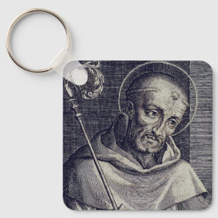 Sint-Bernard van Clairvaux Doctor Mellifluus Kunst Sleutelhanger