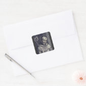 Sint-Bernard van Clairvaux Doctor Mellifluus Kunst Vierkante Sticker (Envelop)