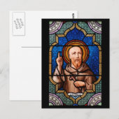 Sint-Bernard van het Glas in lood van Clairvaux Briefkaart (Voorkant / Achterkant)