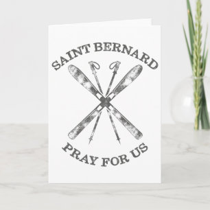 Sint Bernard Van Montjoux Sneeuw Ski Cadeaus Winte Kaart