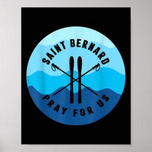 Sint Bernard Van Montjoux Sneeuw Ski Winter Skispo Poster