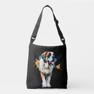 Sint Bernard Vector Kunst met levendige kleuren Crossbody Tas