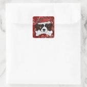 Sint-Bernard  Vierkante Sticker (Tas)