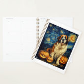 Sint-Bernard Zacht Honden Halloween Jack O Lantern Planner (Display)