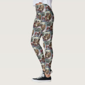 Sint-Bernardhond Kerstmis Festief Leggings (Links)