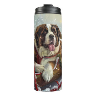 Sint-Bernardhond Kerstmis Festief Thermosbeker
