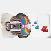 Sint-Bernardhond met Hartjes Valentijnsdag Case-Mate iPhone Case (Achterkant (horizontaal))