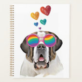 Sint-Bernardhond met Hartjes Valentijnsdag Planner (Voorkant)