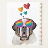 Sint-Bernardhond met Hartjes Valentijnsdag Planner (Achterkant)