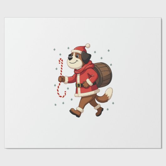 Sint-Bernardhond Reddings Kerstmis Cadeaupapier (Vlak)