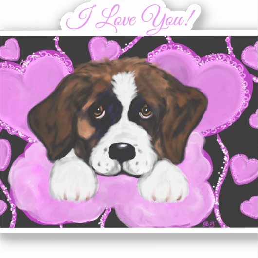 SINT-BERNARDHOND STICKER (Voorkant)