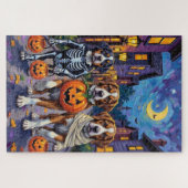 Sint-Bernardhonden in Halloween-kostuums Legpuzzel (Horizontaal)