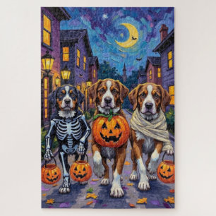 Sint-Bernardhonden in Halloween-kostuums Legpuzzel