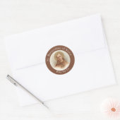 Sint-Bernardine van Siena, katholieke priester Ronde Sticker (Envelop)
