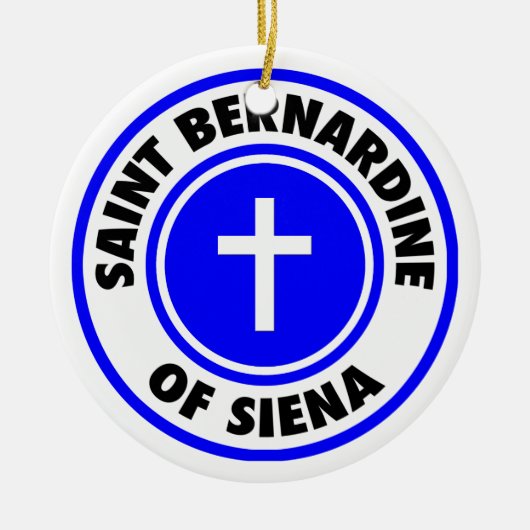 Sint-Bernardine van Siena Keramisch Ornament (Voorkant)