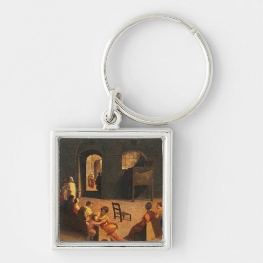 Sint-Bernardino van Siena Preaching Sleutelhanger (Voorkant)