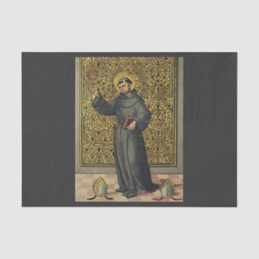 Sint-Bernardino van Siena Renaissancekunst Tissuepapier (Voorkant)