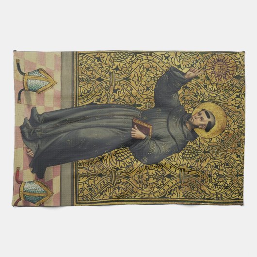 Sint Bernardinus van Siena Renaissance stijl kunst Theedoek (Horizontaal)