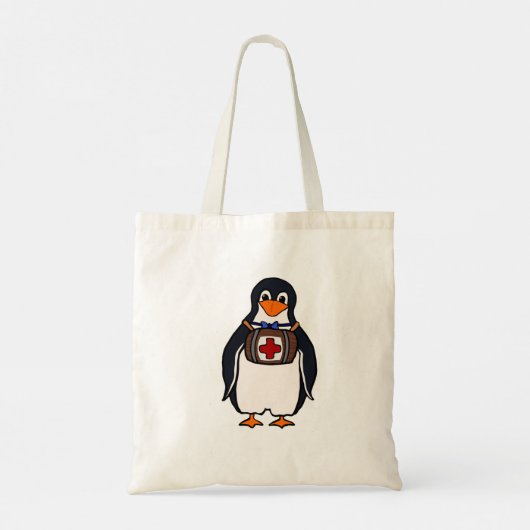 Sint Bernard's Pinguïn Canvas tas (Achterkant)