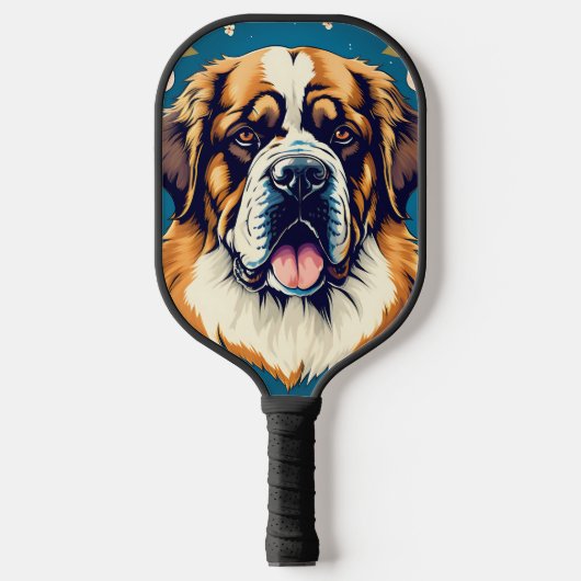 sint-bernardshond pickleball paddle (Voorkant)
