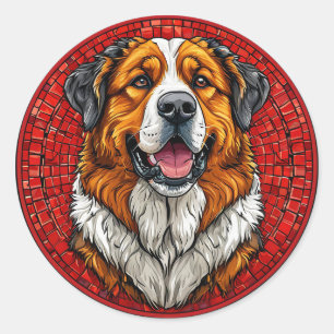 Sint-bernardshond Ronde Sticker