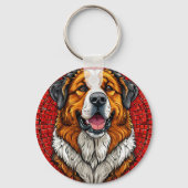 Sint-Bernardshond Sleutelhanger (Achterkant)