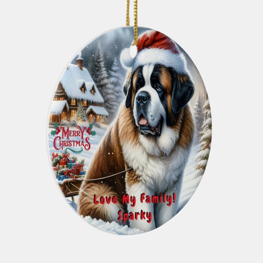 Sint-Bernardus Kerstversiering Keramisch Ornament (Rechts)