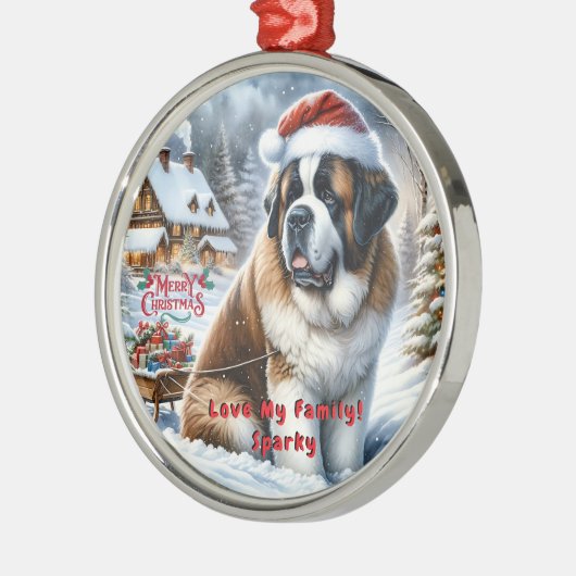  Sint-Bernardus Kerstversiering Metalen Ornament (Links)