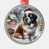  Sint-Bernardus Kerstversiering Metalen Ornament (Voorkant)