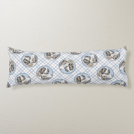 Sint-Bernardus schildert ruwe St. Originele Hond K Lichaamskussen (Voorkant)