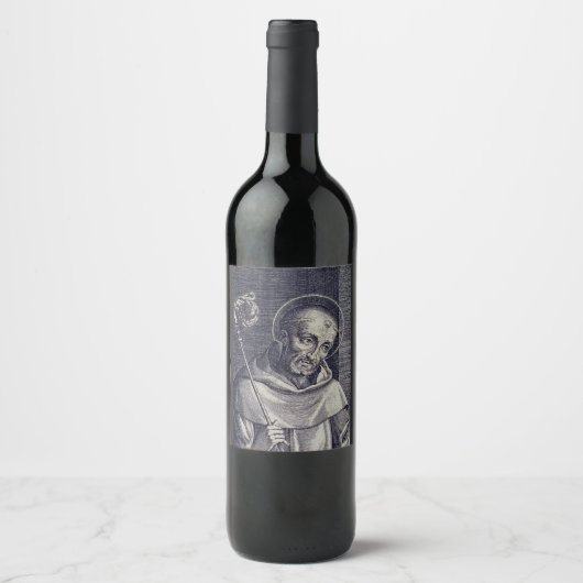 Sint Bernardus van Clairvaux Wijn Etiket (Voorkant)
