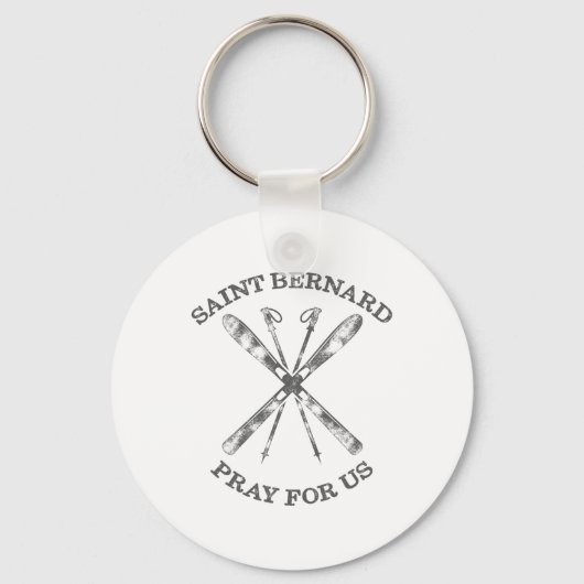 Sint-Bernardus van Montjoux Sneeuwski geschenken W Sleutelhanger (Voorkant)