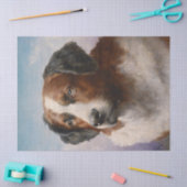  Sint Bernhard Dog Portrait Tissuepapier (Craft)
