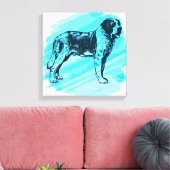 Sint-Bernhardhond Canvas Afdruk (Insitu (Woonkamer))