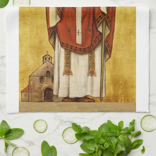 Sint Bonifatius door Albrecht de Vriendt Theedoek (Gevouwen)