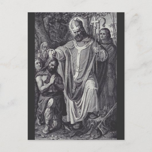 Sint Bonifatius Engelse Benedictijner monnik Feestdagenkaart (Voorkant)