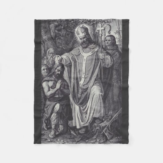 Sint Bonifatius Engelse Benedictijner monnik Fleece Deken (Voorkant)