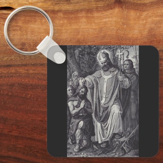 Sint Bonifatius Engelse Benedictijner monnik Sleutelhanger (Voorkant)