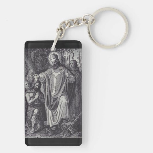 Sint Bonifatius Engelse Benedictijner monnik Sleutelhanger (achterkant)