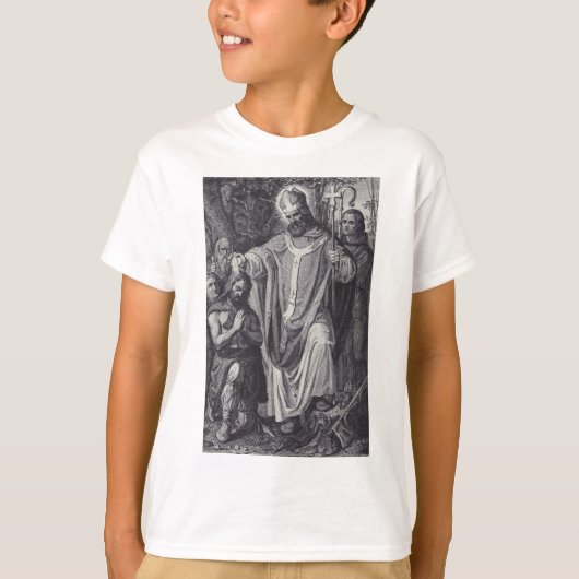 Sint Bonifatius Engelse Benedictijner monnik T-shirt (Voorkant)