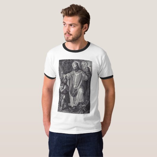 Sint Bonifatius Engelse Benedictijner monnik T-shirt (Voorkant volledig)