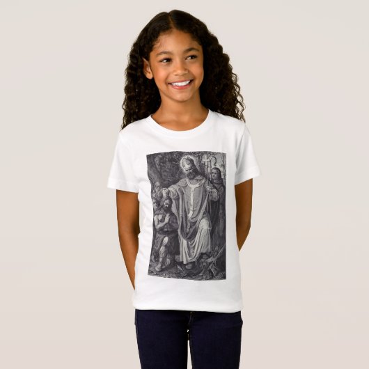 Sint Bonifatius Engelse Benedictijner monnik T-shirt (Voorkant volledig)