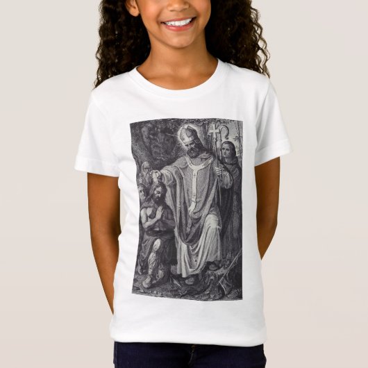 Sint Bonifatius Engelse Benedictijner monnik T-shirt (Voorkant)