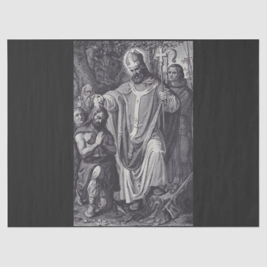 Sint Bonifatius Engelse Benedictijner monnik Tissuepapier (Voorkant)