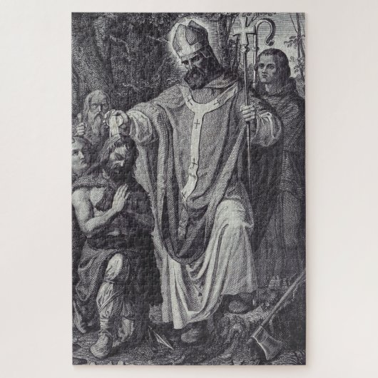 Sint Bonifatius Premium Apostel van Duitsland Legpuzzel (Verticaal)