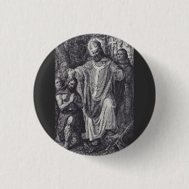 Sint Bonifatius Premium Apostel van Duitsland Ronde Button 3,2 Cm